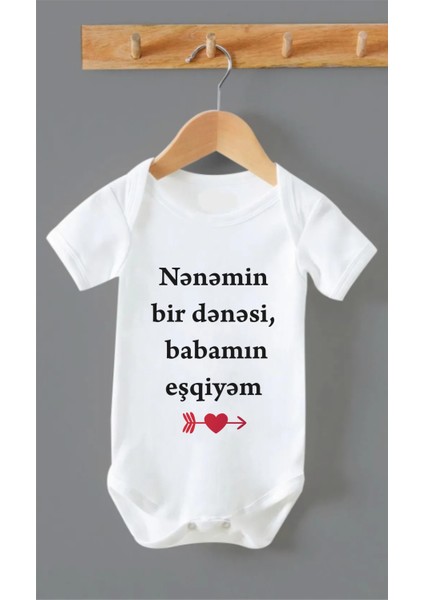 Organik Pamuk Nenemin Bir Denesi Babamın Eşqiyem Bebek Body Zıbın Zbn0157