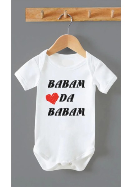 Organik Pamuk Babam Da Babam Bebek Body Zıbın Zbn0160