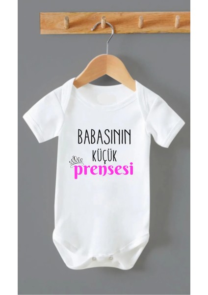 Organik Pamuk Babasının Küçük Prensesi Bebek Body Zıbın ZBN0142
