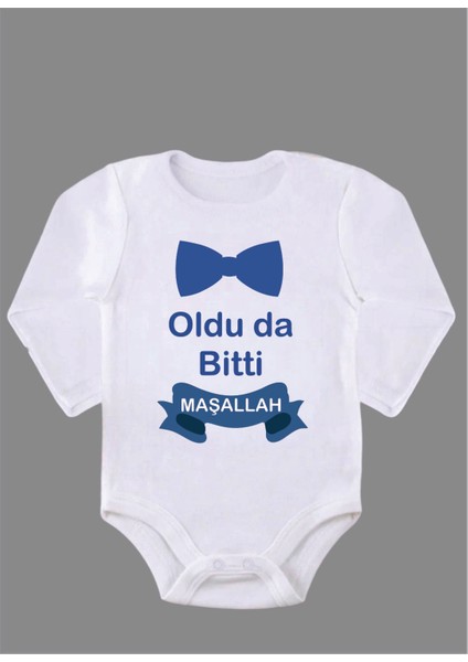 Uzun Kollu Organik Pamuk Baskılı Bebek Body Zıbın ZBN146