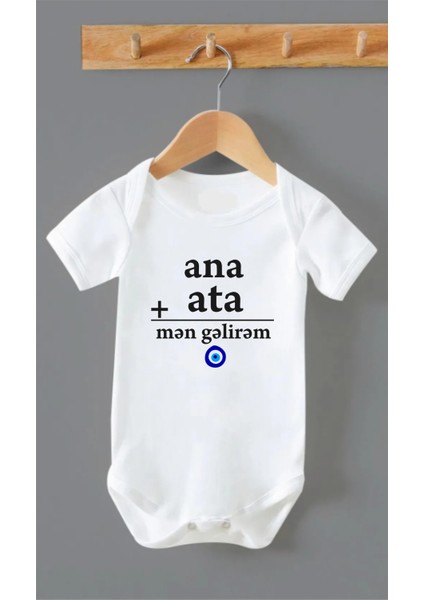 Organik Pamuk Ana Ata Men Gelirem Azeri Bebek Body Zıbın ZBN0148