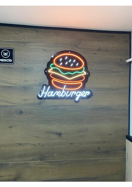 Neon LED Tabela İşletmelere Özel -Hamburger