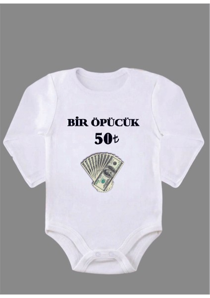 Uzun Kollu Organik Pamuk Baskılı Bebek Body Çıtçıtlı Zıbın Zbn068