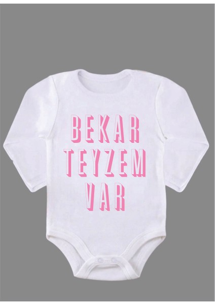 Uzun Kollu Organik Pamuk Baskılı Bebek Body Çıtçıtlı Zıbın ZBN050