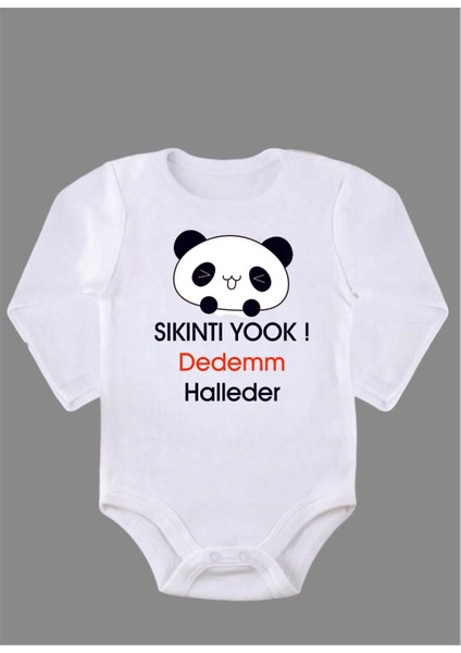Uzun Kollu Organik Pamuk Baskılı Bebek Body Zıbın ZBN155