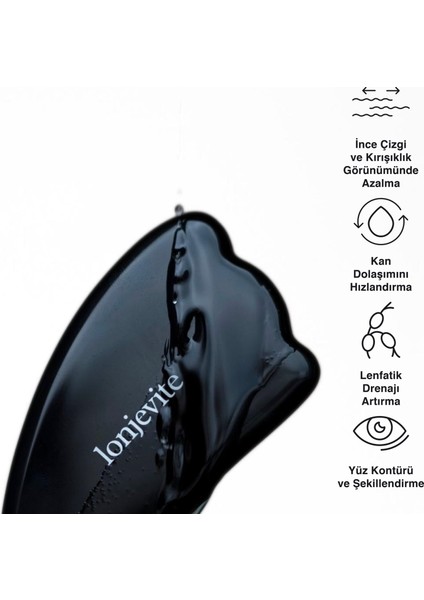 Siyah Obsidyen Gua Sha | Wing-Shape Black Obsidian Gua Sha