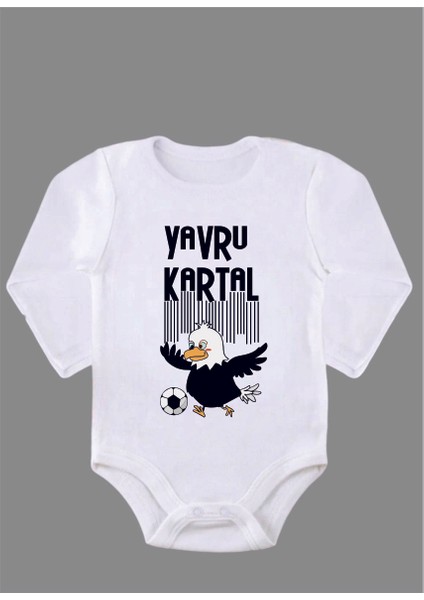Uzun Kollu Organik Pamuk Baskılı Bebek Body Zıbın Zbn177