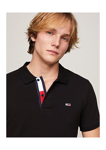 Erkek Tjm Slim Placket Polo T-Shirt