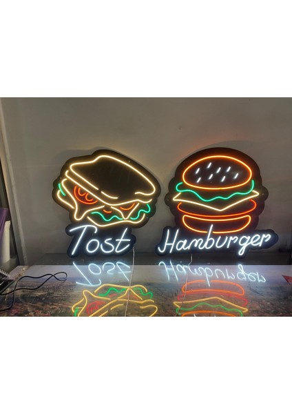 Neon LED Tabela İşletmelere Özel -Hamburger