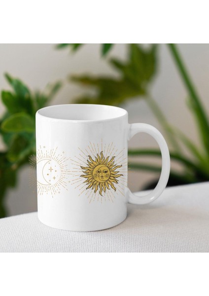 Güneş Ay Tarot Tasarımlu Kupa Bardak modelleri