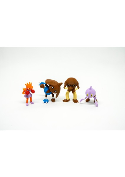 Tyrogue - Hitmonlee - Hitmonchan - Hitmontop Pokemon 3D Model Evrim 4lü Tüm Set