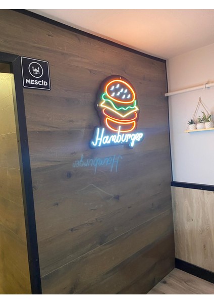 Neon LED Tabela İşletmelere Özel -Hamburger