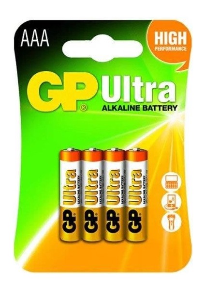 Ultra Alkaline Aaa İnce Pil-4'lü Kart