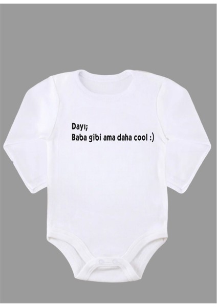 Uzun Kollu Organik Pamuk Baskılı Bebek Body Çıtçıtlı Zıbın ZBN085
