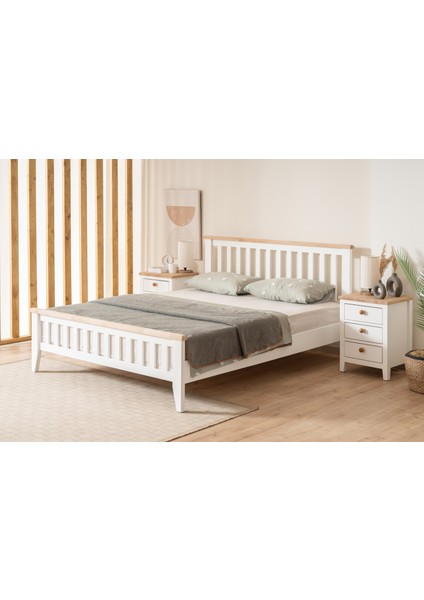 Perla Modern İnci Beyaz Çift Kişilik Karyola 160X200 modelleri
