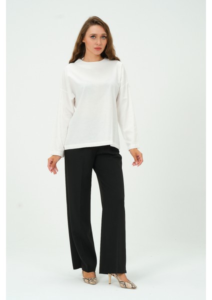 Kadın Dokuma Oversize Bluz