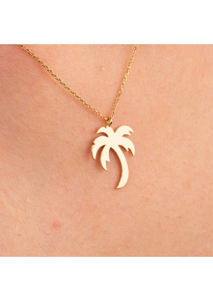 Altın Kolye - Altın Kolye - Palmiye Ağacı 14 Ayar Altın Kolye