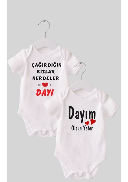 Organik Pamuk Aynı Dayısı Baskılı Bebek Body ZBN067