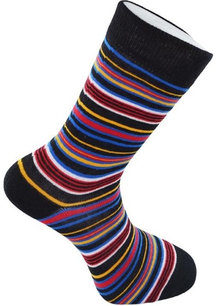 Erkek Pamuk Dikişsiz Ince Çizgili Renkli Konforlu Rahat Özel Seri 3'lü Soket Çorap fırsatları