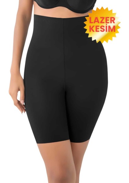 Kadın Dikişsiz Toparlayıcı Lazer Kesim Yüksek Bel Paçalı Korse