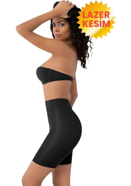 Kadın Dikişsiz Toparlayıcı Lazer Kesim Paçalı Korse