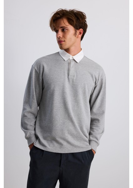Gömlek Yaka Sweatshirt