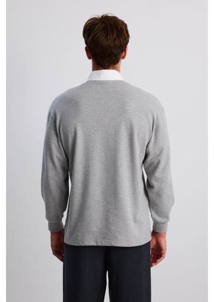 Gömlek Yaka Sweatshirt