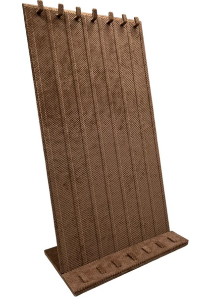 Yerli Üretim Keten Kumaş Kahve Renk 45/25 cm Ayaklı Tırnaklı Tesbih Yüzük Kombin Sergileme Standı fırsatları