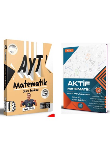 AYT Matematik Tamamı Video Çözümlü Soru Bankası 2025 ve AYT Aktif Matematik 0 dan Başlayanlara