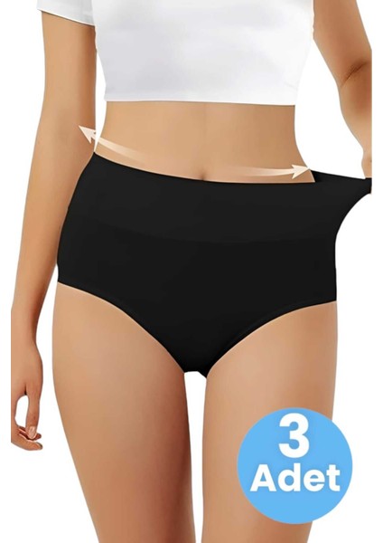 Kadın Dikişsiz Karın Toparlayıcı Slip Külot Korse 3'lü Set