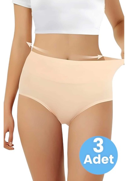 Kadın Dikişsiz Karın Toparlayıcı Slip Külot Korse 3'lü Set fırsatları