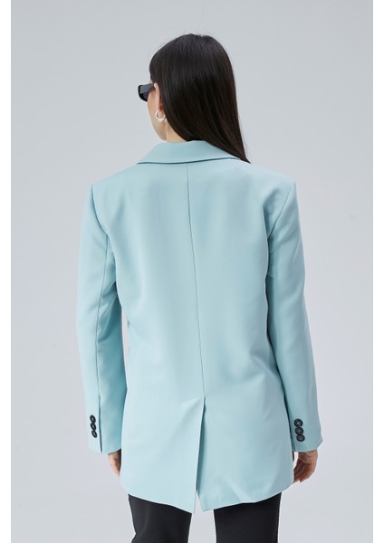 Mint Kadın Düğmeli Oversize Blazer Ceket