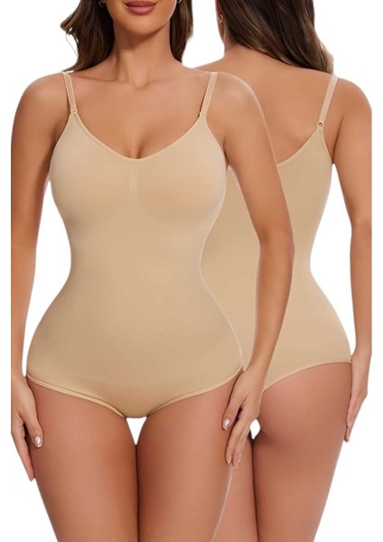 Kadın Dikişsiz Toparlayıcı ve Çıtçıtlı Ip Askılı Slip Body Korse