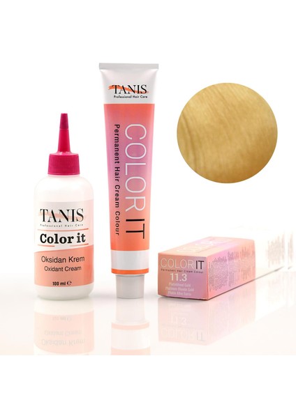 Color-It 100 ml Permanent Saç Boyası 11.3 (Platin Altın Sarışın)