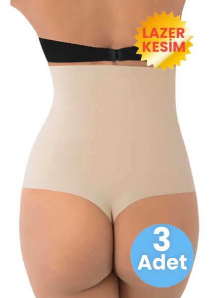 Kadın Lazer Kesim ve Toparlayıcı Yüksel Bel String Korse 3'lü Set fırsatları