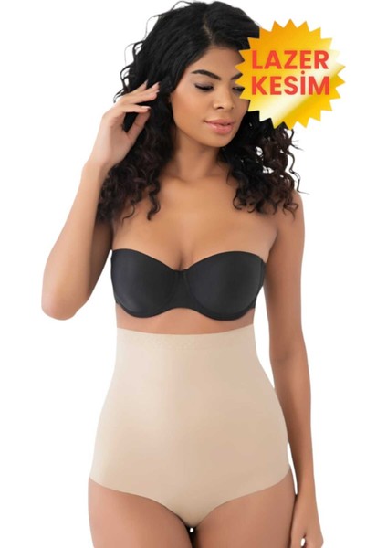 Kadın Lazer Kesim ve Toparlayıcı Yüksek Bel Slip Korse