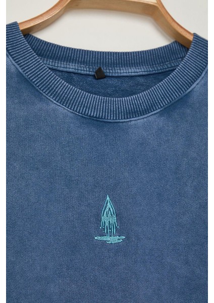 Kadın Moda Bol Bisiklet Yaka Standart Kol Standart Geniş Kesim %100 Pamuk Mistik Temalı Sweatshirt fiyatları