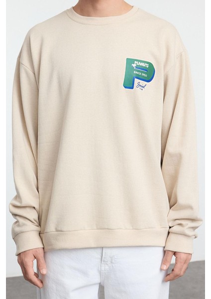 Kadın Moda Şık Bol Bisiklet Yaka Standart Kol Regular Unısex Geniş Kesim Sweatshirt fırsatları