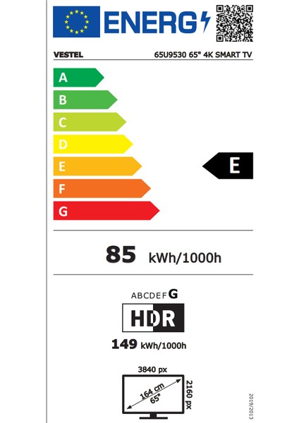 65U9530 65'' 165 Ekran Uydu Alıcılı 4K Ultra HD Android Smart LED TV