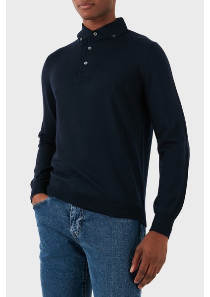 % 100 Yün Slim Fit Düğmeli Polo Yaka Sweat Erkek Polo Yaka Sweat 57163 14293 598 fırsatları