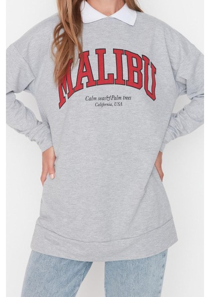 Kadın Tesettür Moda Oversize Bisiklet Yaka Standart Kol Uzun Polo Yaka Nakış Detaylı Örme Sweatshirt fiyatları