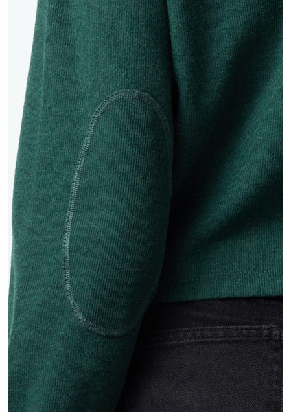 Kadın Relaxed Fermuarlı Yaka Standart Kol Regular Selanik Triko Polo Yaka Fermuarlı Örme Sweatshirt fırsatları