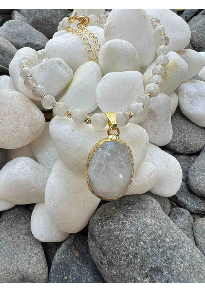 Ay Taşı Dogaltaş Kolye Dorikalı