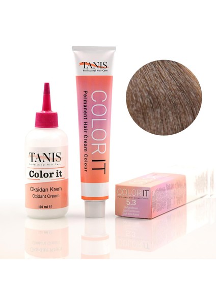 Color-It 100 ml Permanent Saç Boyası 5.3 (Açık Altın Kahverengi)