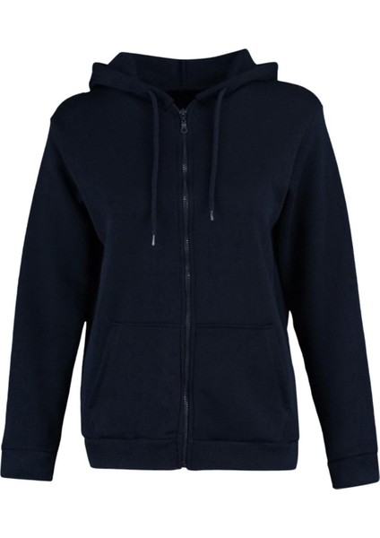 Kadın Moda Şık Oversize Kapüşonlu Düşük Kol Uzun Geniş Kalıp Kalın Içi Polarlı Sweatshirt