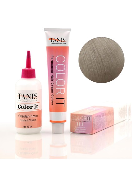 Color-It 100 ml Permanent Saç Boyası 11.1 (Platin Küllü Sarısı)