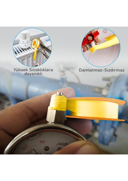 10 Metre Ptfe Doğalgaz Teflon Bant (Güvenliğiniz Için Yüksek Kalite)