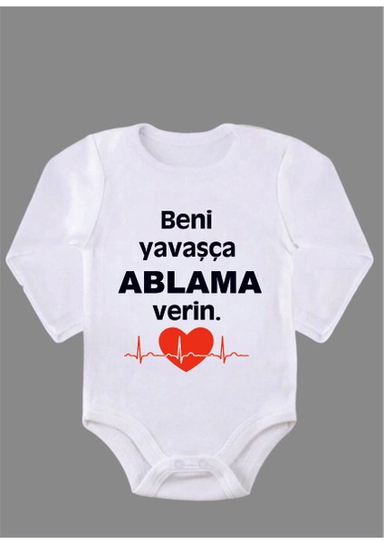 Uzun Kollu Organik Pamuk Baskılı Bebek Body Çıtçıtlı Zıbın Zbn058