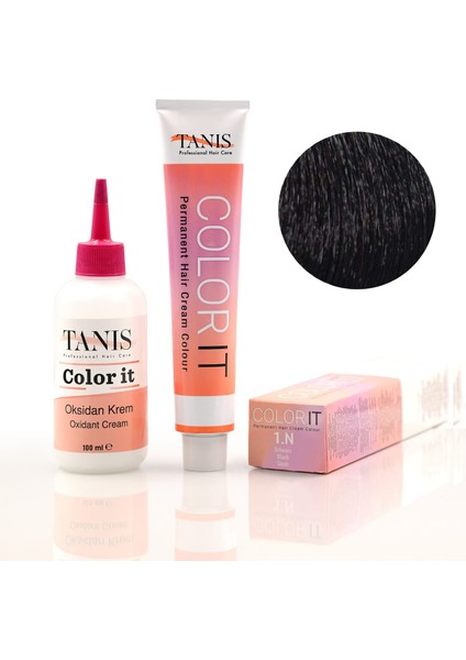 Color-It (100 Ml) Permanent Saç Boyası 1n (Siyah)