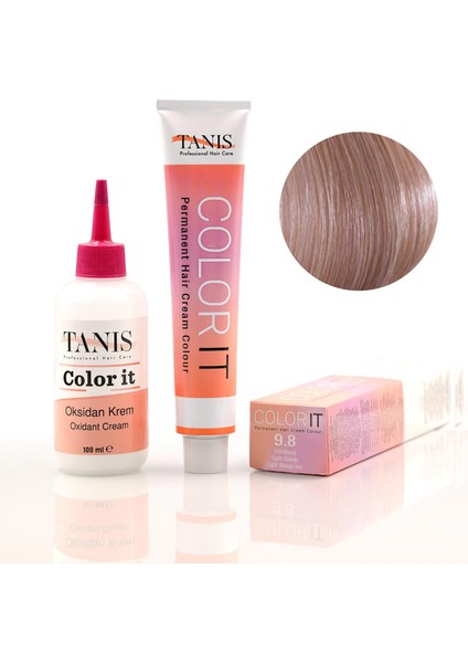 Color-It 100 ml Permanent Saç Boyası 9.8 (Light Blonde Inci)